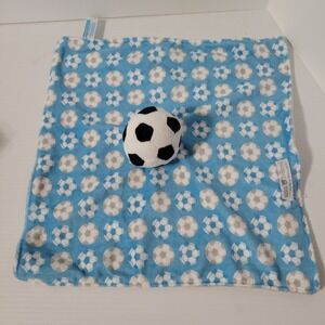 Kids Preferred Soccer Ball Lovey Blue White Black Sports Security Blanket